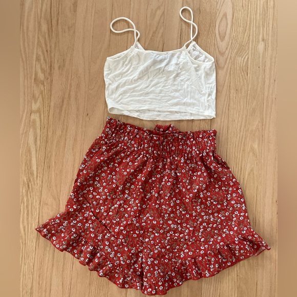 NWT CIDER Flowy Cami and Shorts Set M Floral Cottagecore Coastal Summer Beach - Picture 3 of 4